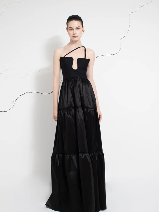 Lediel Dresses & Skirts - Lediel Black Convertible Tiered Maxi Dress